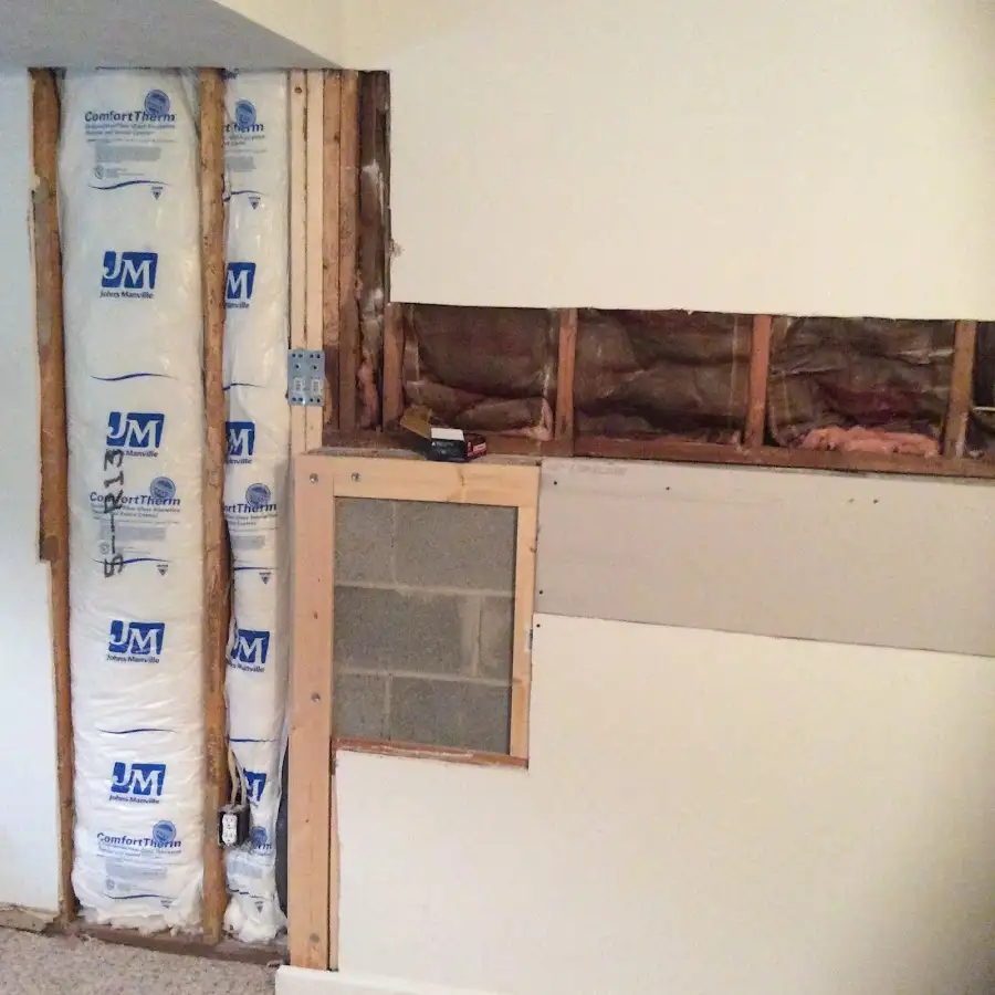 Wall insulation replacement during Structural Drying in Goddard